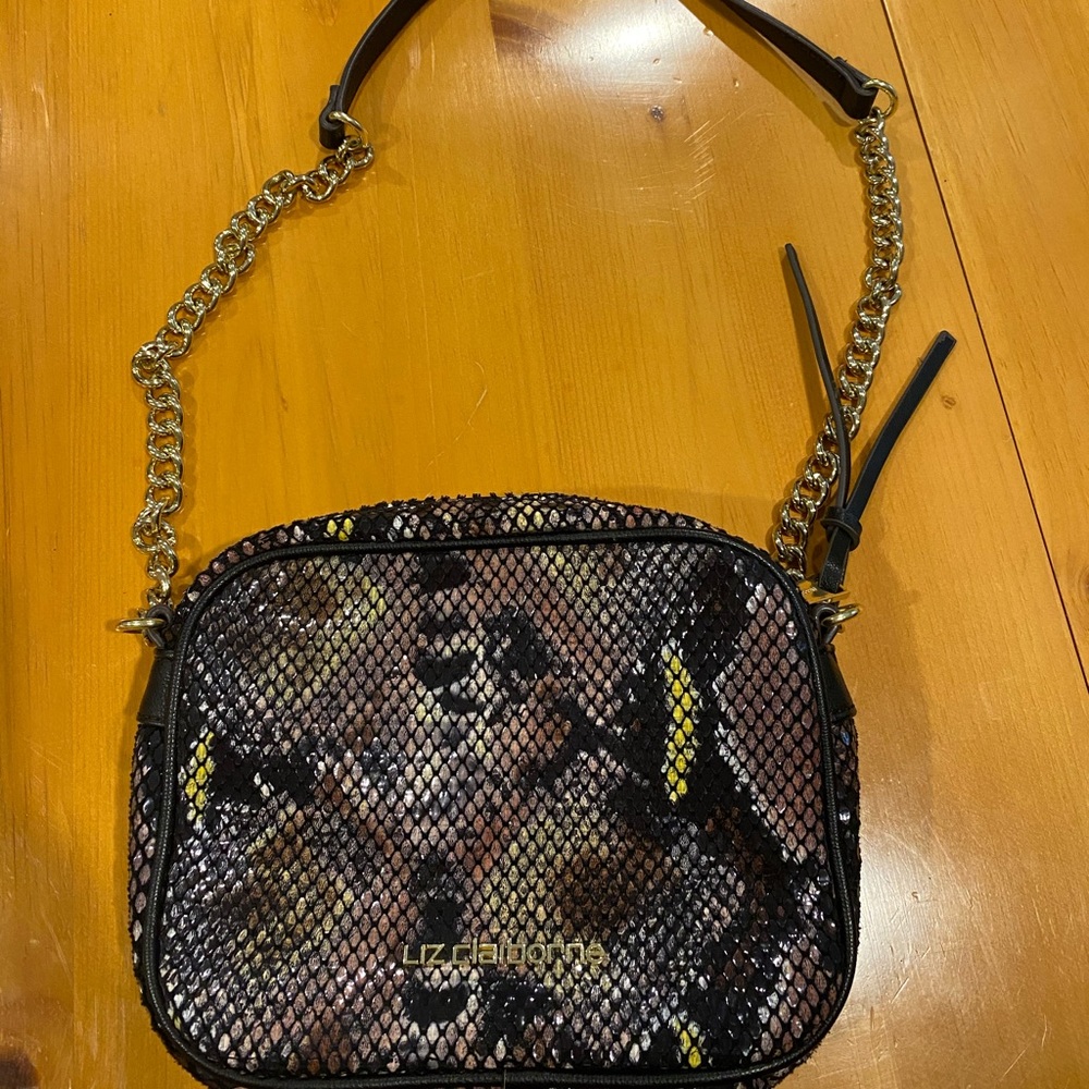 Liz Claiborne Crossbody Snake Bag Purse.